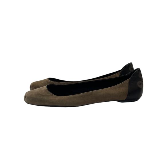 Diane Von Furstenberg Shoes - DVF Diane Von Furstenberg Olive Suede Ballet Flat Size 6